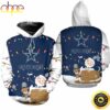 Dallas Cowboys Christmas Pattern Snowman Football NFL All Over print Christmas Hoodie 1