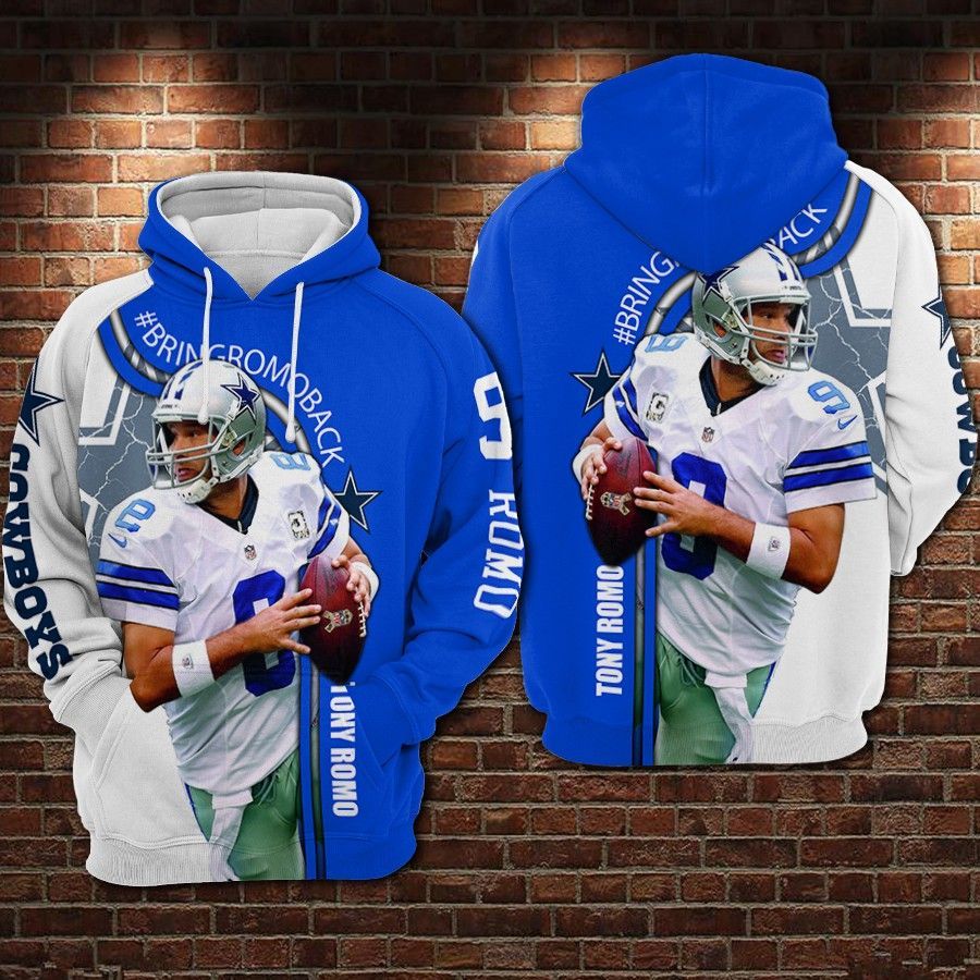 Dallas Cowboys Romo Back All Over Print Hoodie