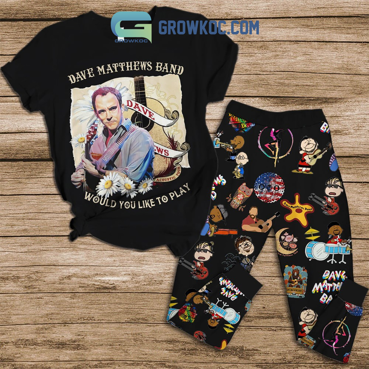 Dave Matthews Band Would You Like To Play Fleece Pajamas Set2B1 4wgs7