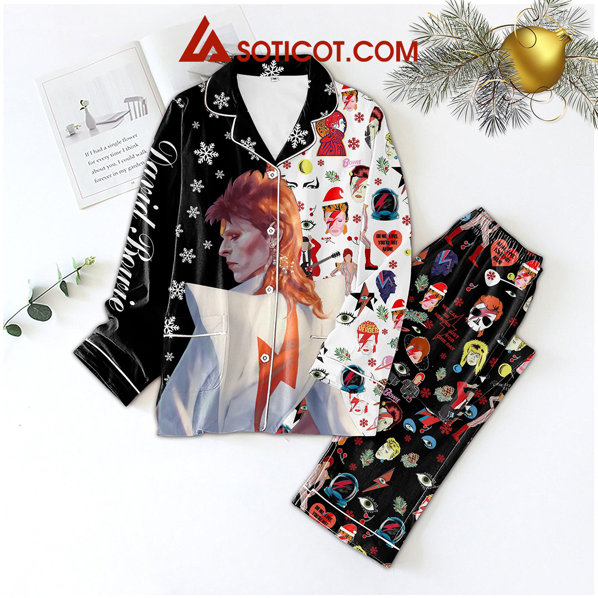 David Bowie We Can Be Heroes Just For One Day Pajamas Set2B1 3hOj9