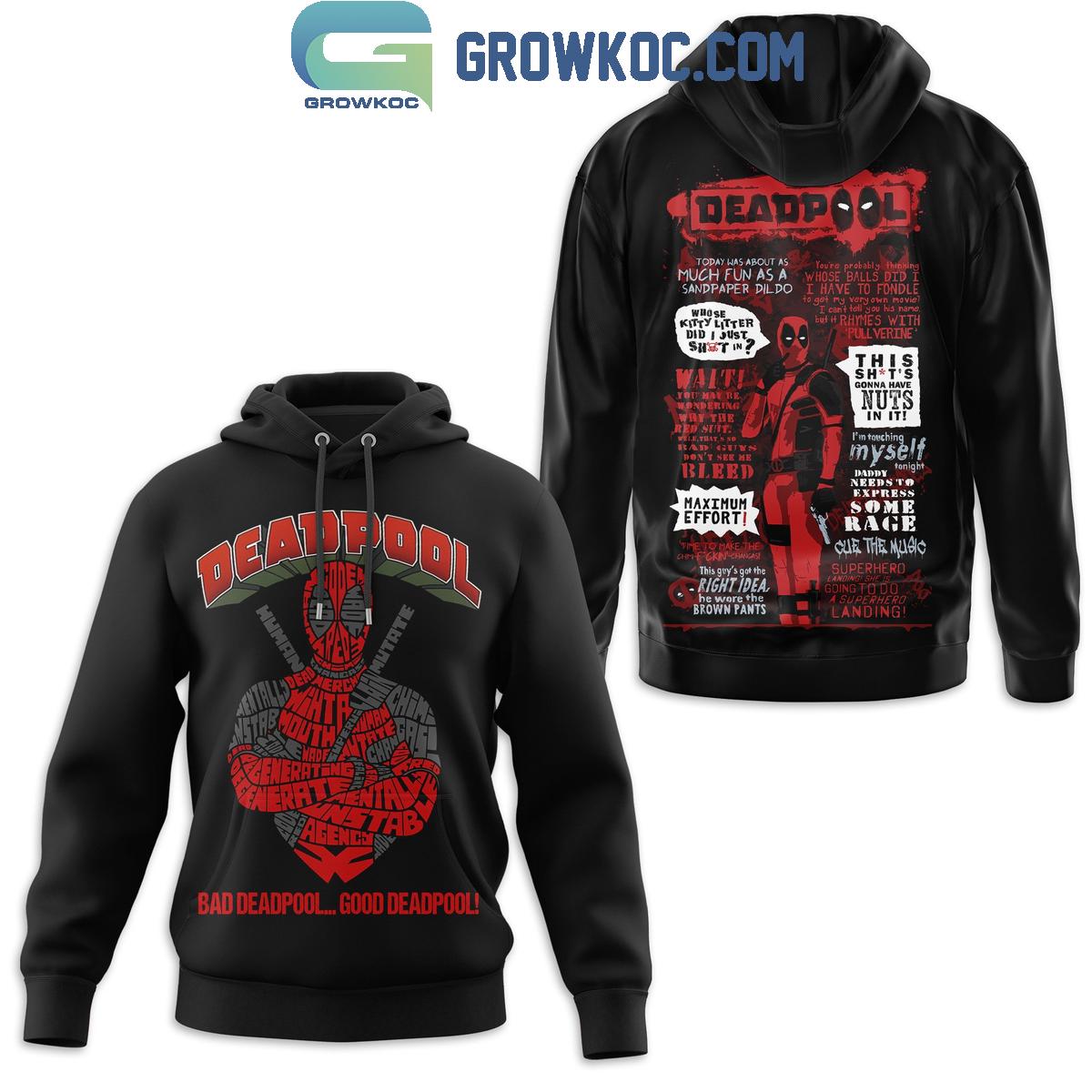 Deadpool Superhero Bad Deadpool Good Deadpool Hoodie T Shirt 0 aOXKy