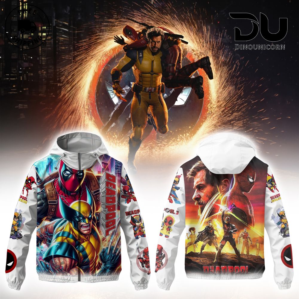 Deadpool Wolverine Windbreaker Outdoor Jacket 4