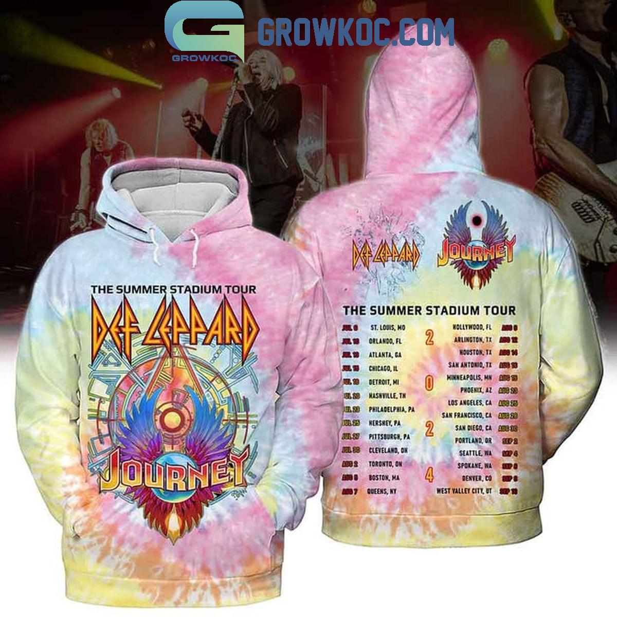 Def Leppard Journey Rock And Roll Thank You Tie Dye Hoodie Shirts 1 J3r59