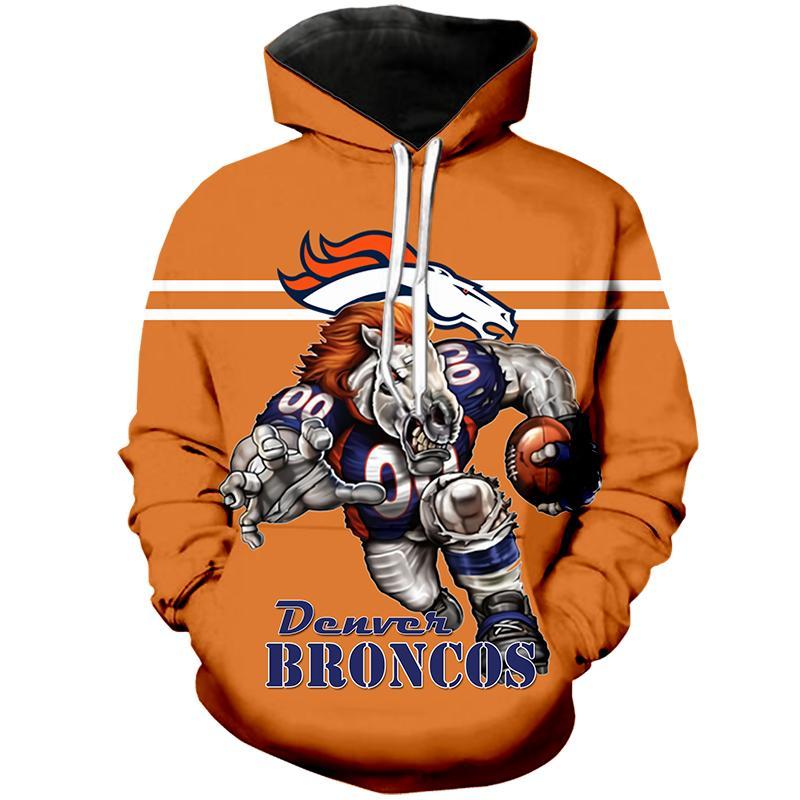 Denver Broncos Hoodie UltraCool Design All Over Print Zip Hoodie Pullover Nfl 0