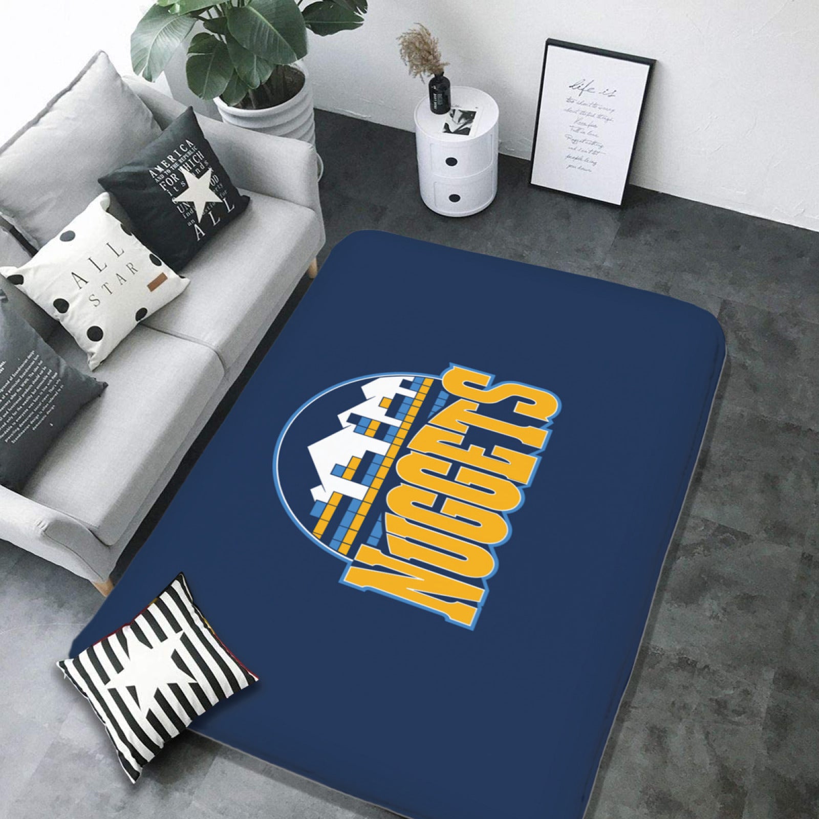 DenverBasketballNuggetsCarpetLivingRoomBedroomMatsKitchenBathroomRugs 2