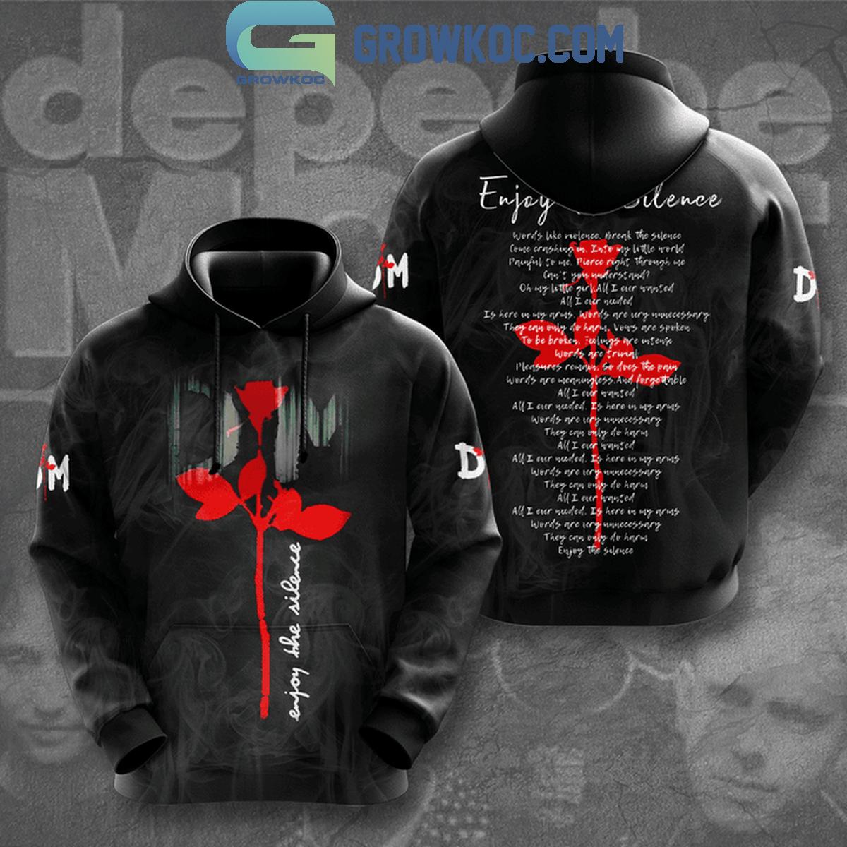 Depeche Mode Enjoy The Silence Song Lyrics Hoodie Shirts Black Design 1 0DU1l