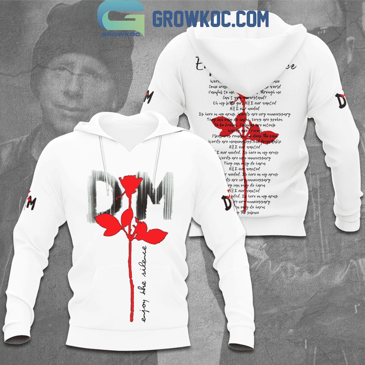 Depeche Mode Enjoy The Silence Song Lyrics Hoodie Shirts White Version 1 RDuRh