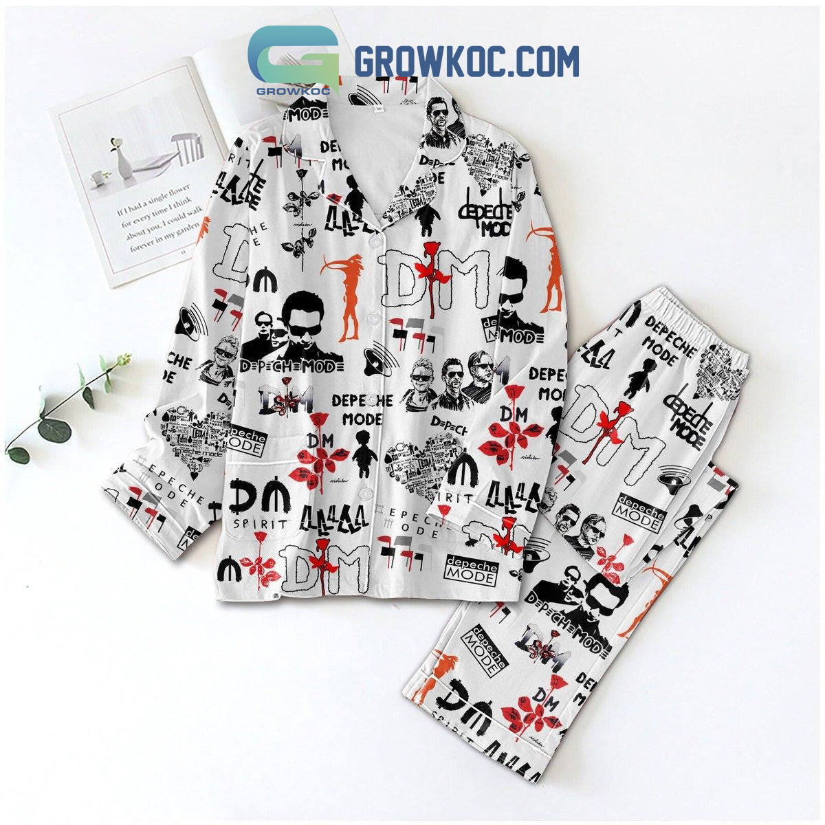 Depeche Mode Spirit White Design Pajamas Set2B1 ocukw