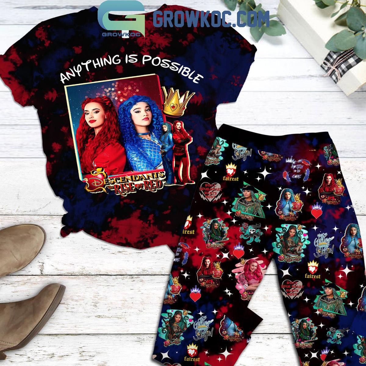 Descendants The Rise Of Red Anything Is Possible Fleece Pajamas Set 1 aIkYB