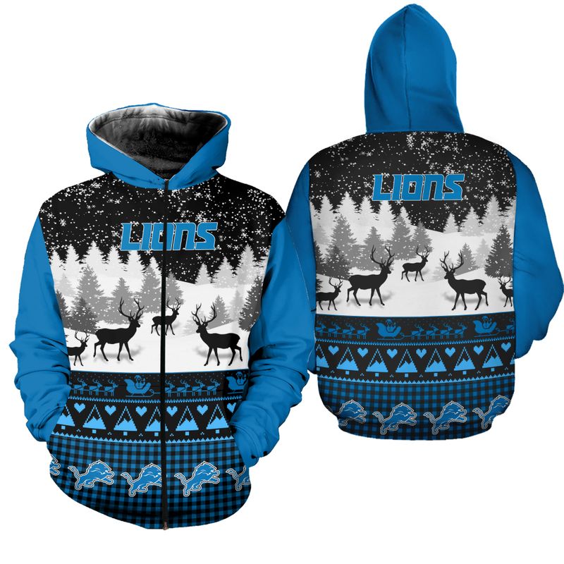 Detroit Lions Custom All Over Print Hoodie Gifts For Fans 0