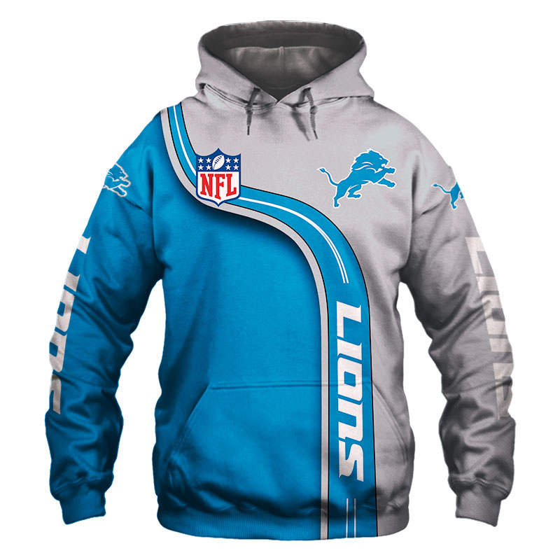 Detroit Lions Hoodie 3D Cute Zip Hoodie Pullover Gift for Fans 0