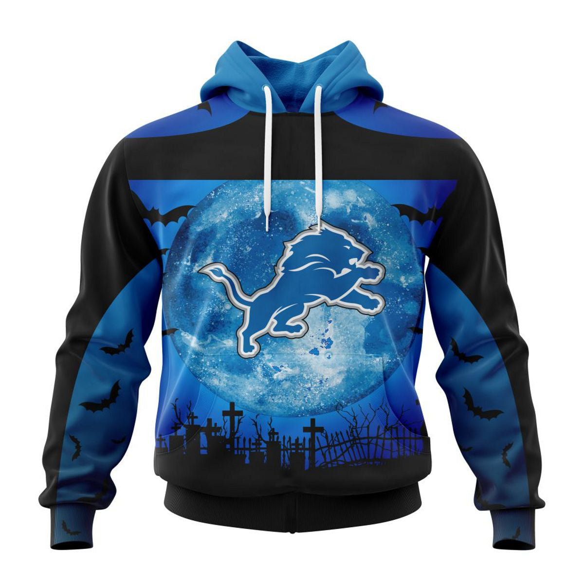 Detroit Lions Hoodie 3D Halloween Custom Name Number Gifts for Fans 0