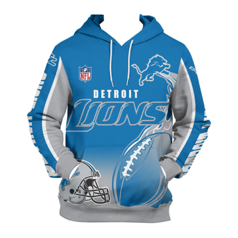 Detroit Lions Hoodie 3D Zip Hoodie Cute Flame Balls Graphic Gifts for Fans 0