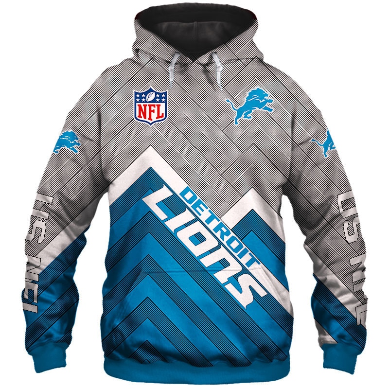 Detroit Lions Hoodie 3D Zip Hoodie Pullover Size S5Xl 0