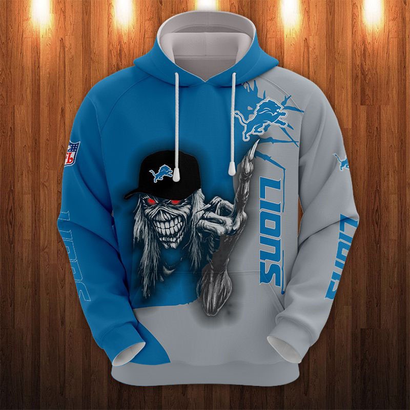 Detroit Lions Hoodie Ultra Death Graphic All Over Print Halloween Gift 0