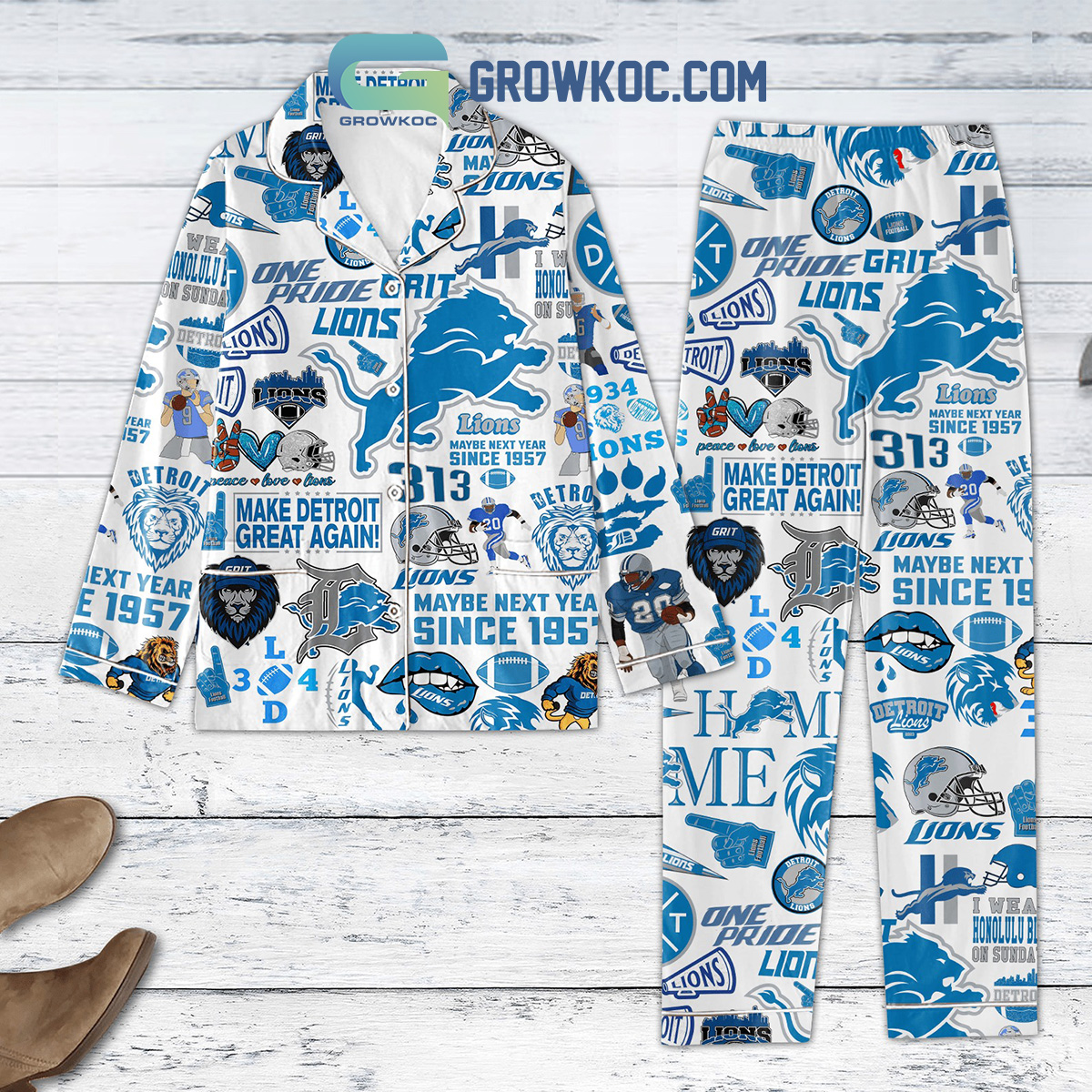 Detroit Lions Make Detroit Great Again One Pride Pajamas Set2B1 pcfIL