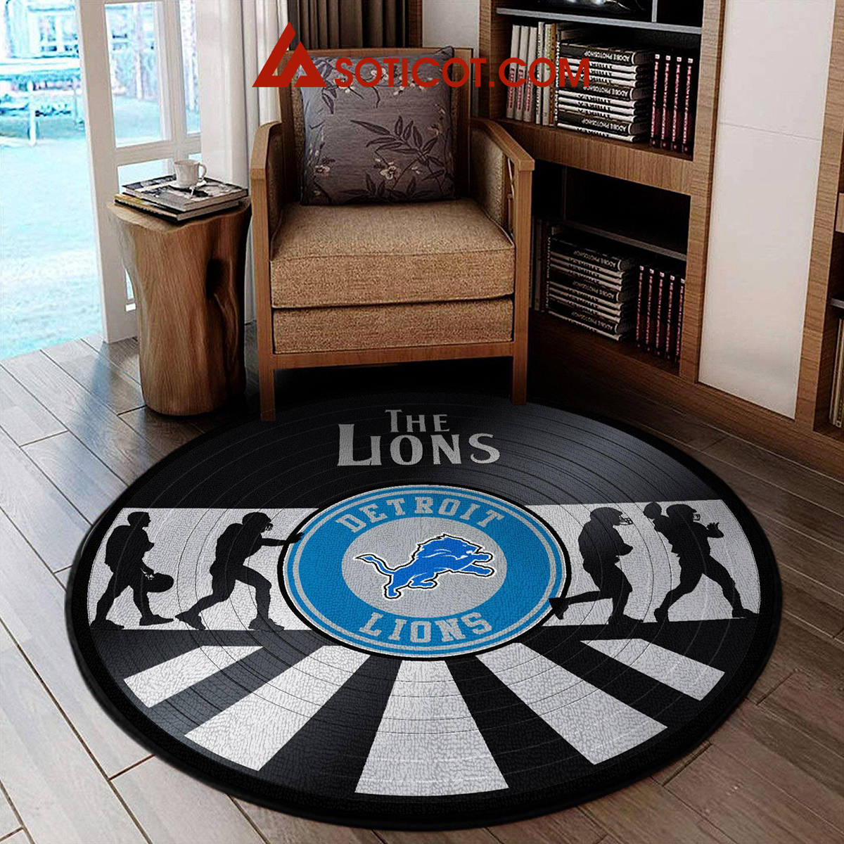 Detroit Lions New Style Sports Round Rug Carpet Livingroom Mat2B1 ghPCk