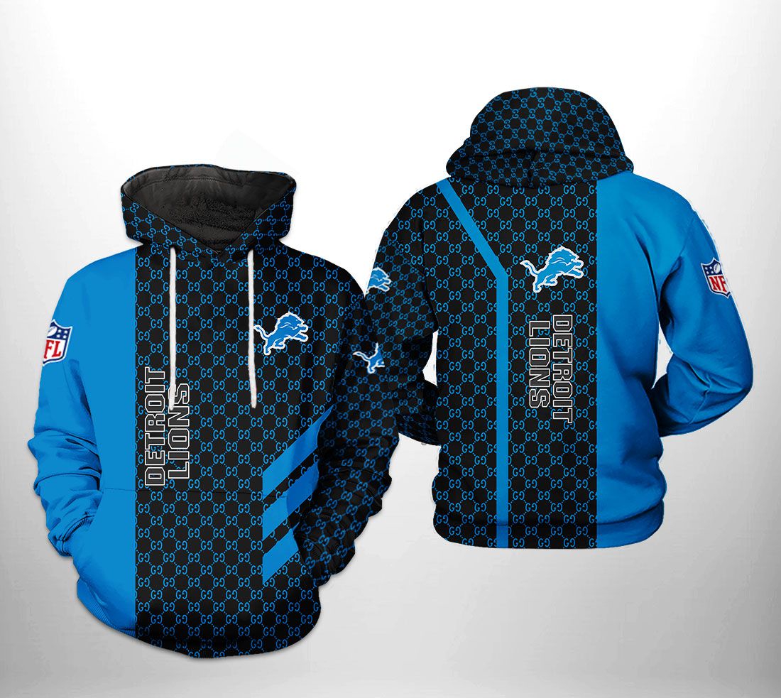 Detroit Lions Nfl All Over Print Zip Up Hoodie Perfect For Game Day 0