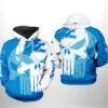 Detroit Lions Team Skull All Over Print Hoodie Perfect For Fans 0