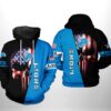 Detroit Lions Us Flag Skull All Over Print Hoodie Perfect For Fans 0