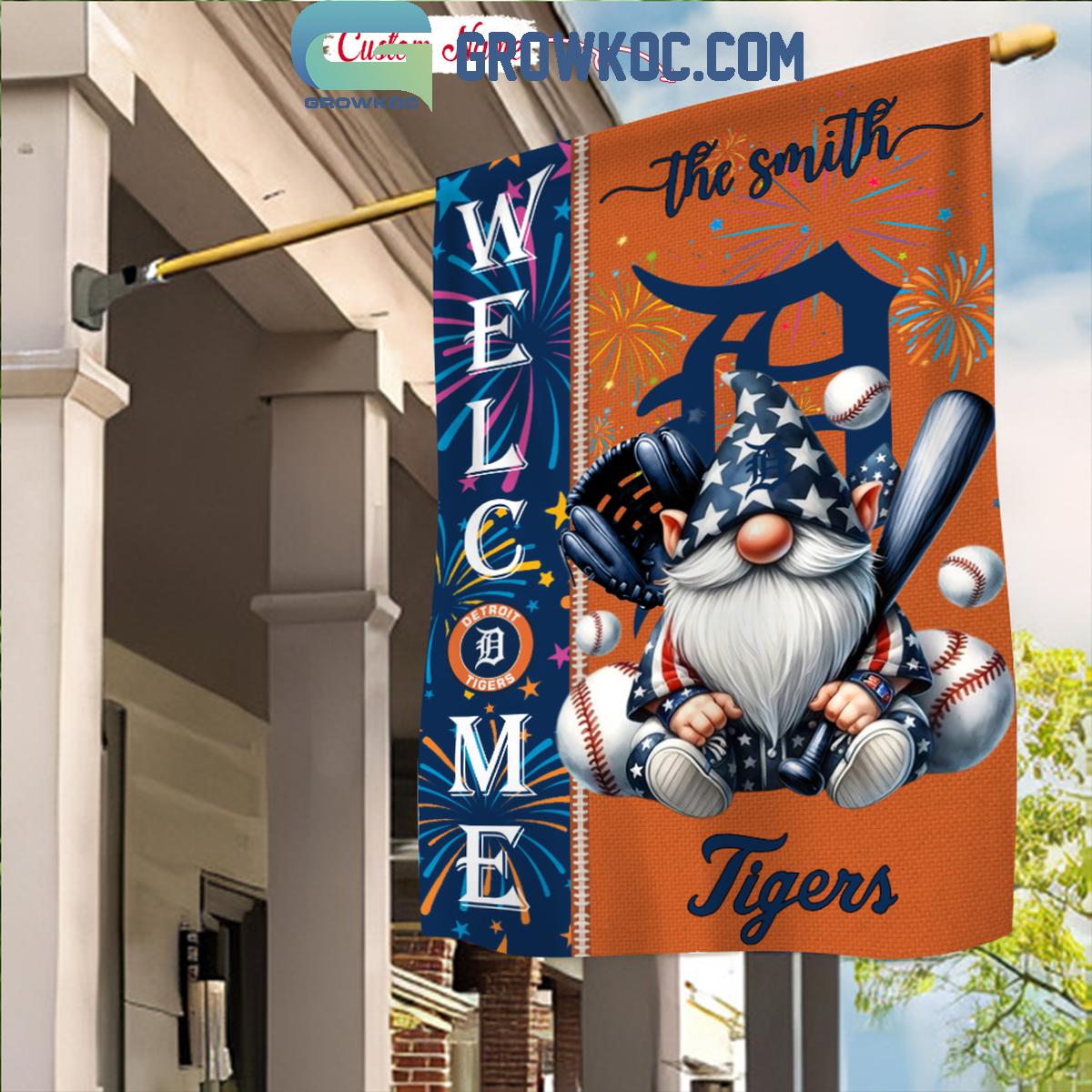 Detroit Tigers Happy 4th Of July Patriot Personalized Garden Flag 1 p2uVz