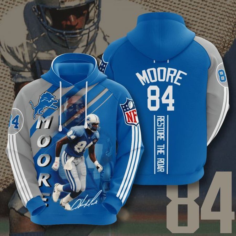 Detroit Lions 84 Herman Moore 3D All Over Print Hoodie