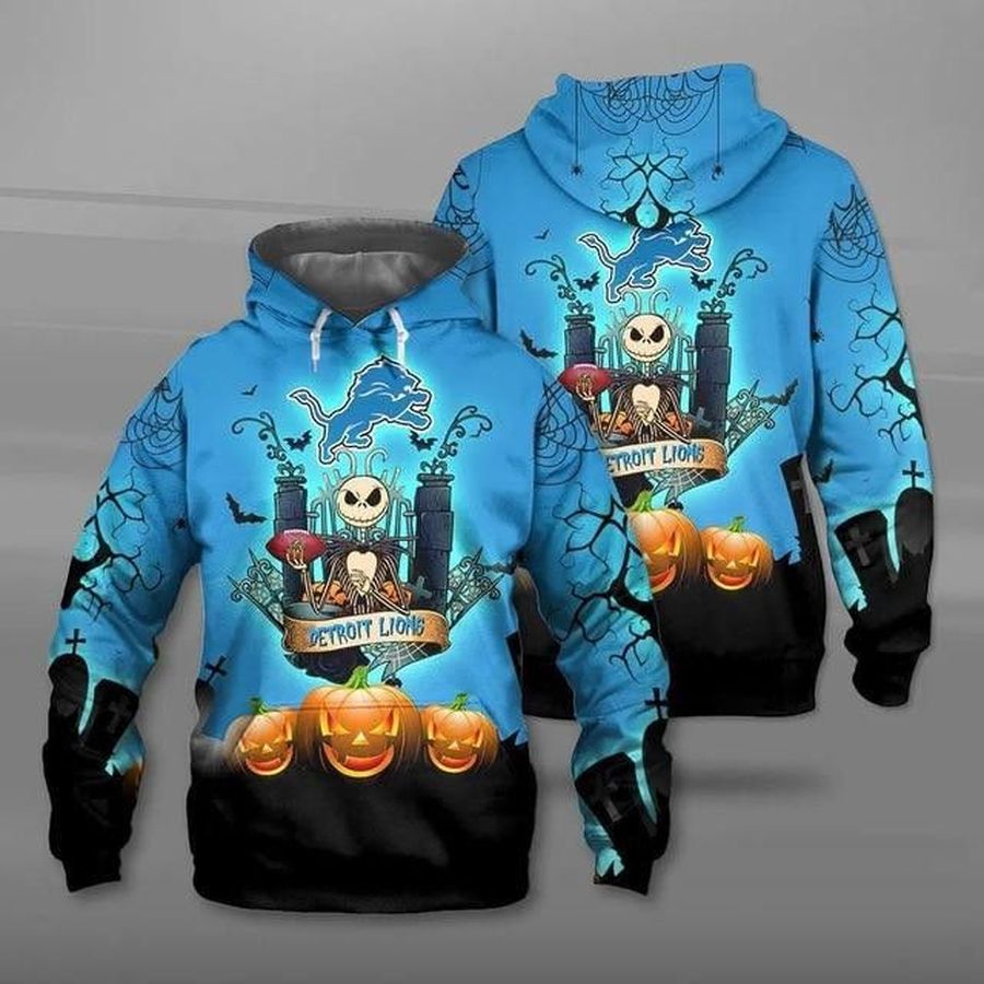 Detroit Lions Football Halloween 3D All Over Print Hoodie