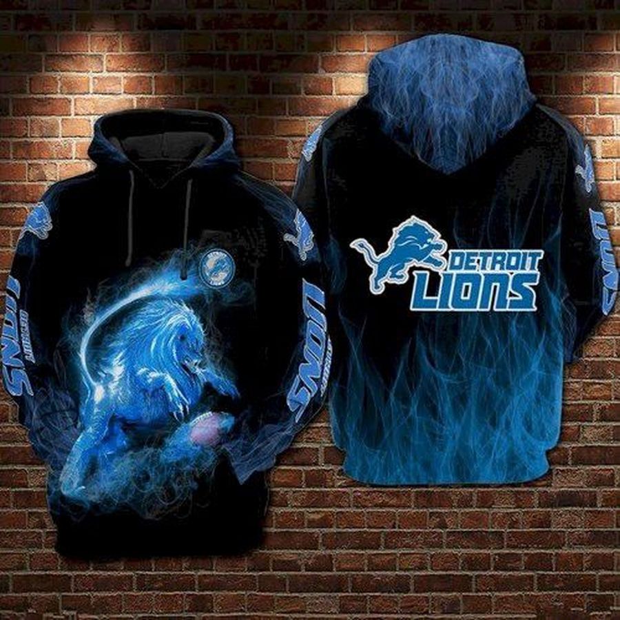 Detroit Lions Nfl Lions Smoke Detroit Lions All Over Print Hoodie