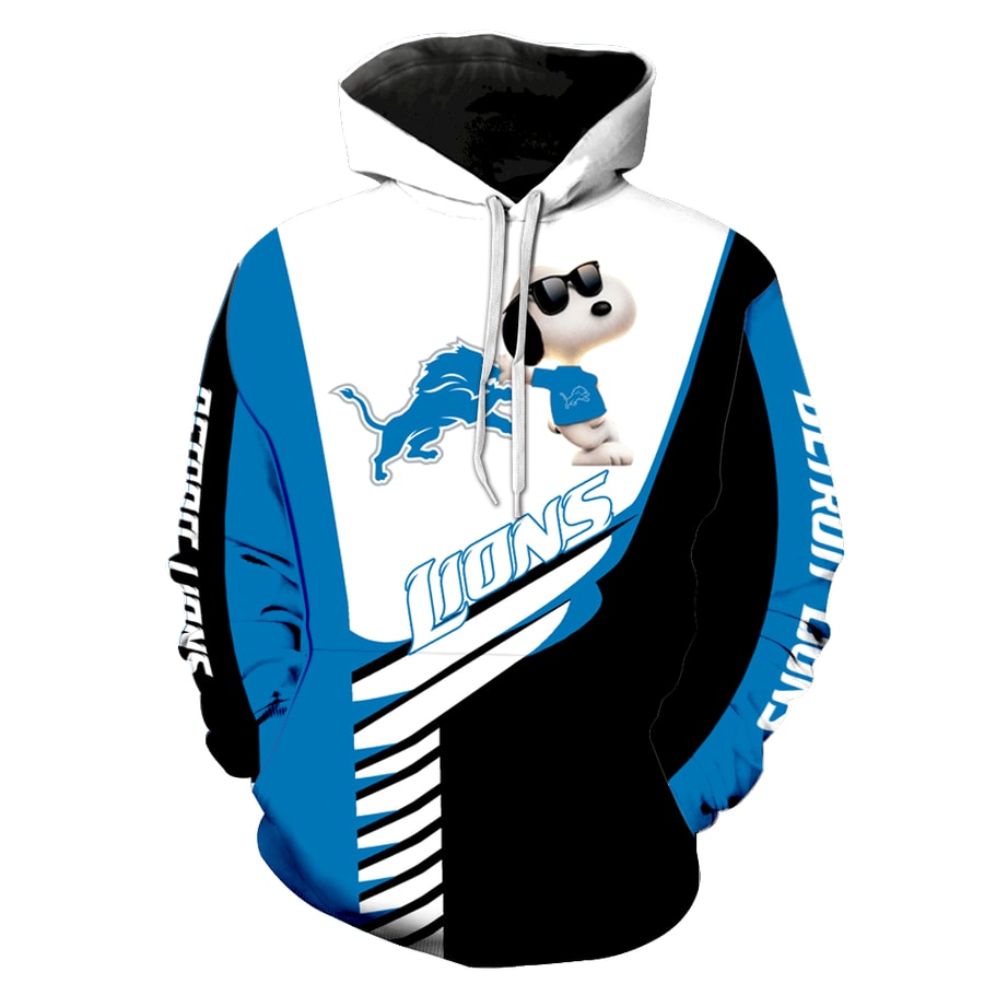 Detroit Lions Snoopy New All Over Print Hoodie