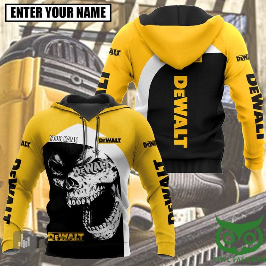 DgabQoqZ 23 Custom Name Dewalt Skull Yellow 3d hoodie