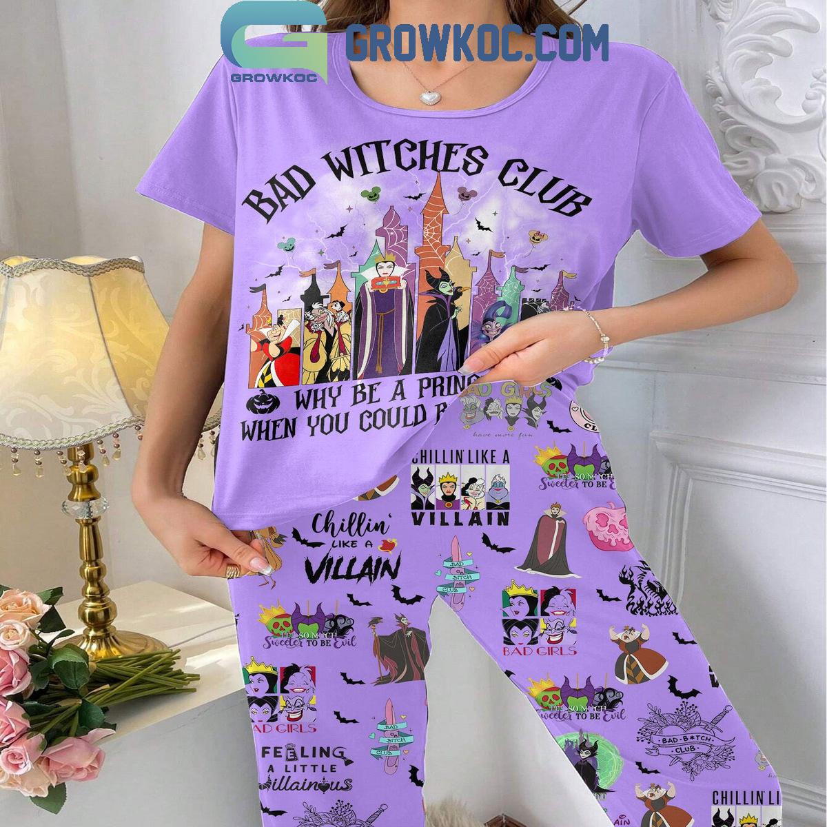 Disney Bad Witches Club Villains Fan Fleece Pajamas Set 1 YrfG0