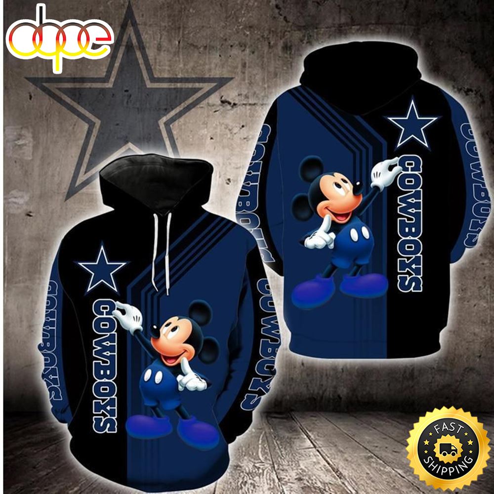 Disney Mickey Dallas Cowboys 33 Nfl Gift For Fan 3d All Over Print Shirt fzb44t