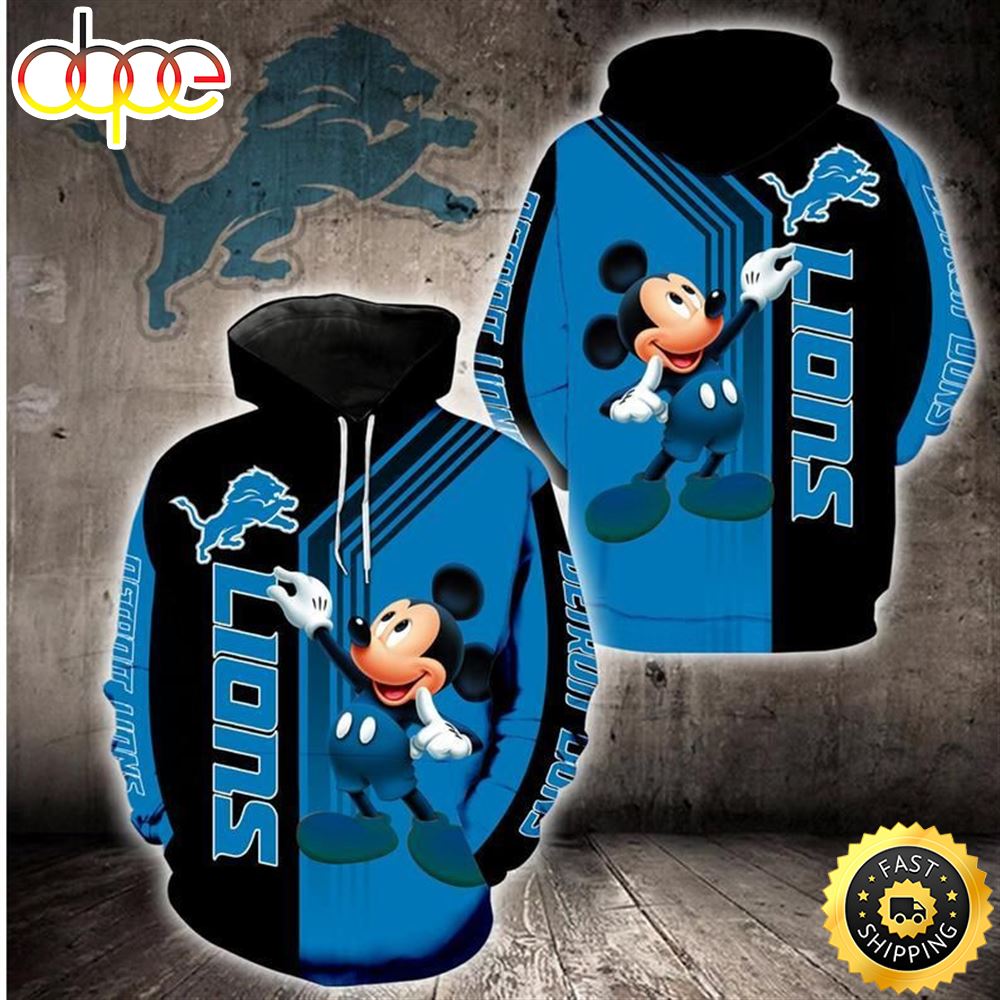 Disney Mickey Detroit Lions 22 Nfl Gift For Fan 3d All Over Print Shirt qq7rx4