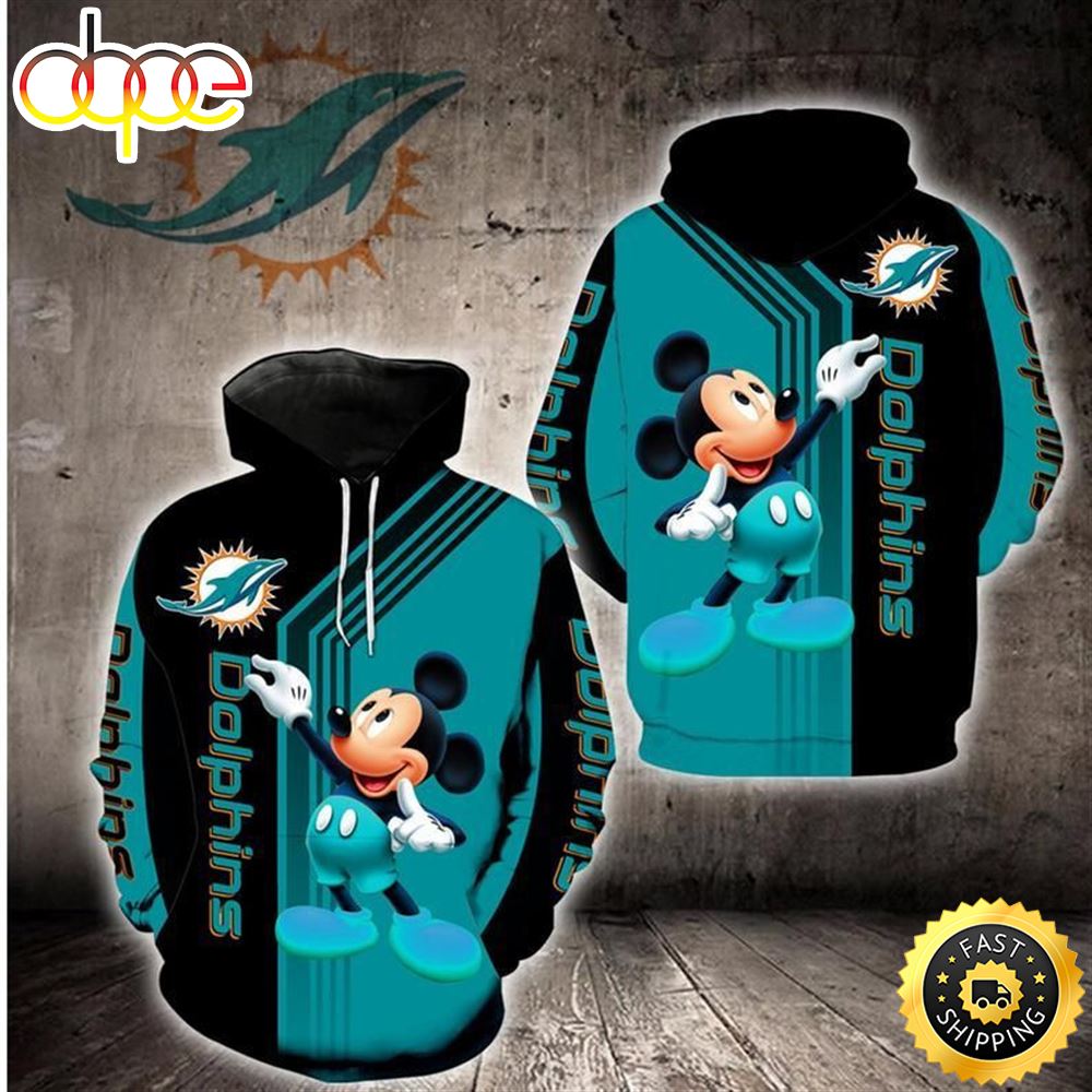 Disney Mickey Miami Dolphins 29 Nfl Gift For Fan 3d All Over Print Shirt zf9uov