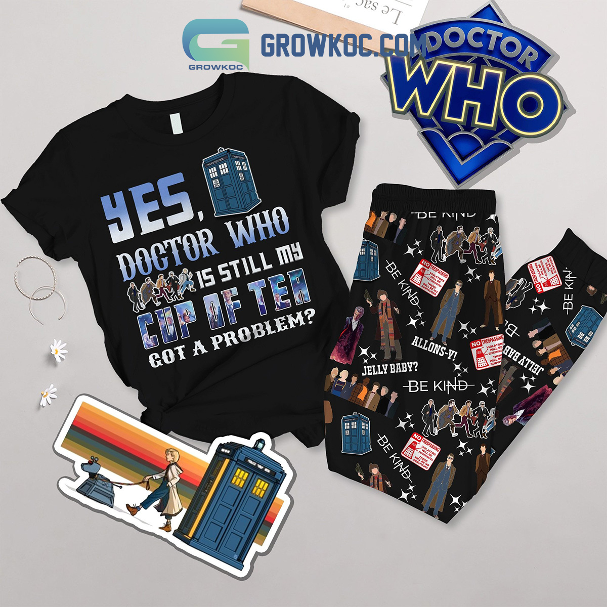 Doctor Who Valentine Fleece Pajamas Set2B1 VQO58