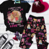 Dolly Parton Cant Live Without You Fleece Pajamas Set Black2B1 bcMQN