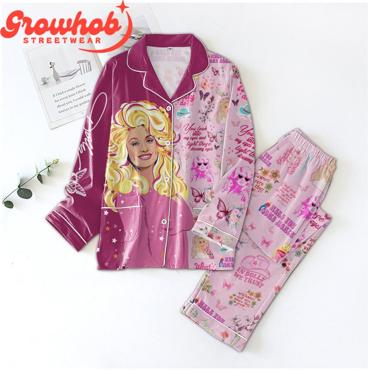 Dolly Parton Here You Come Valentine Polyester Pajamas Set 231b60 0