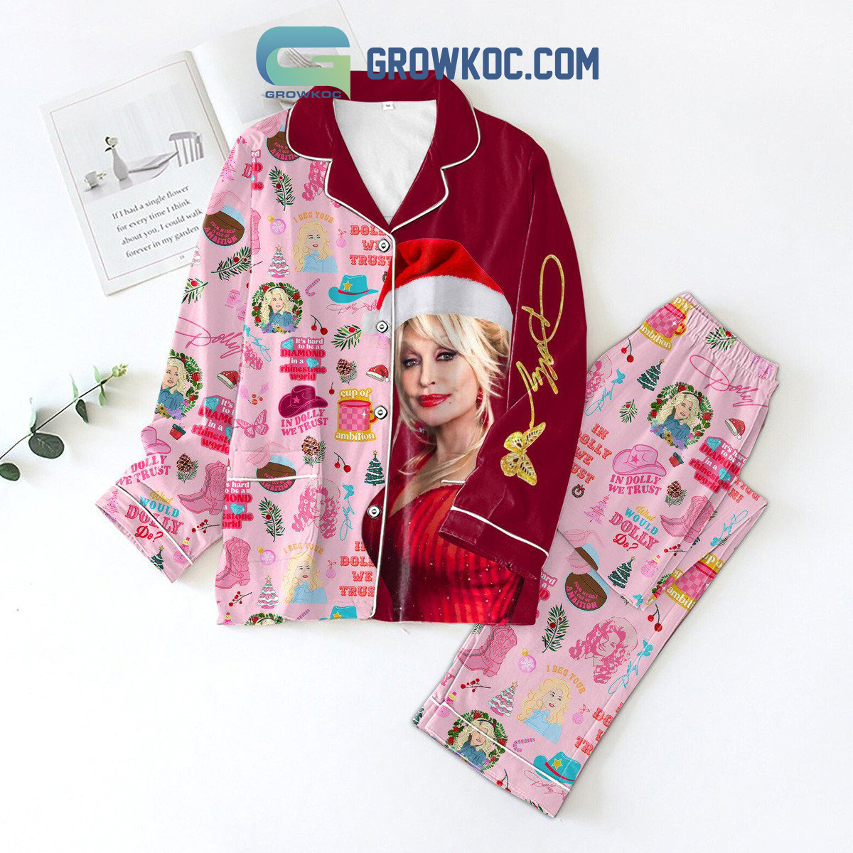 Dolly Parton Its Hard To Be A Diamond In A Rhinestone World Pajamas Set2B1 0ECei