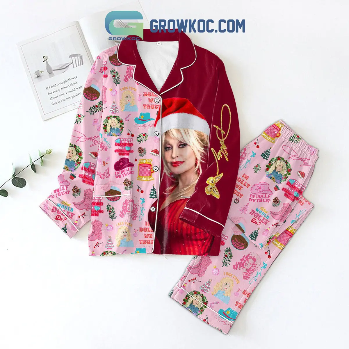 Dolly Parton Its Hard To Be A Diamond In A Rhinestone World Pajamas Set2B1 0ECei