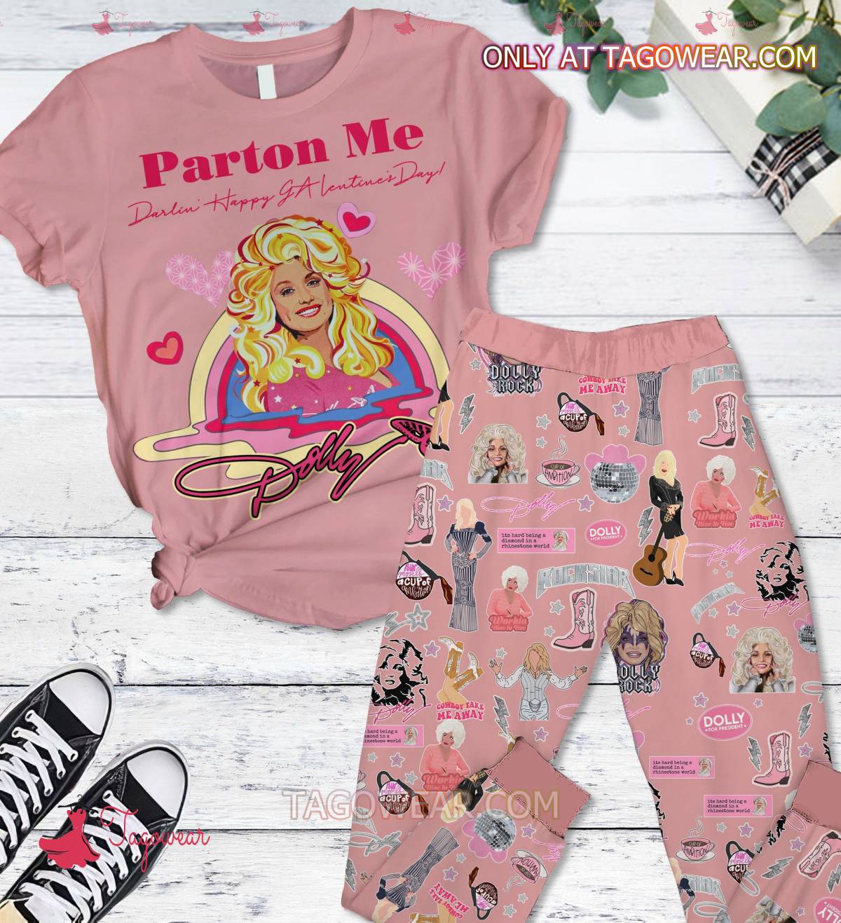 Dolly Parton Me Darlin Happy Valentines Day Pajamas Set