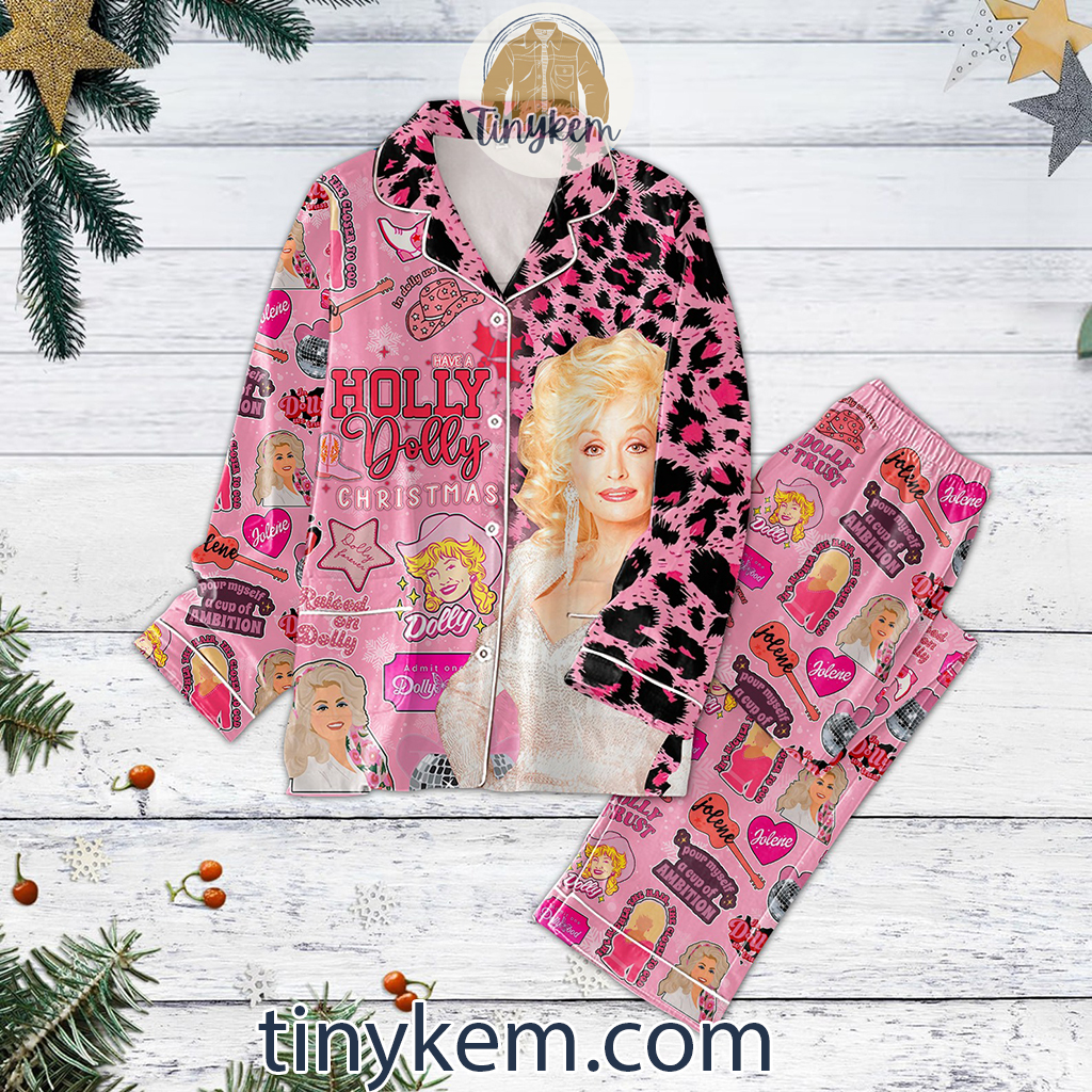 Dolly Parton Pajamas Set Have A Holly Dolly Christmas2B1 EzOCX