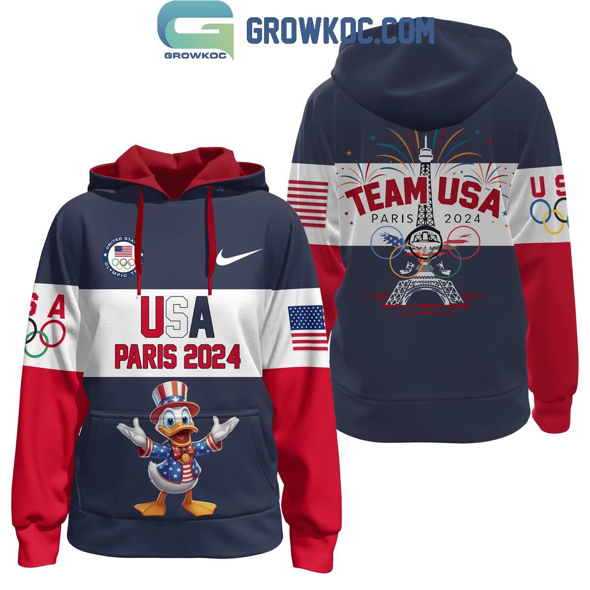 Donald Duck Captain America Team USA Olympic Paris 2024 Hoodie Shirt 1 vRQmT