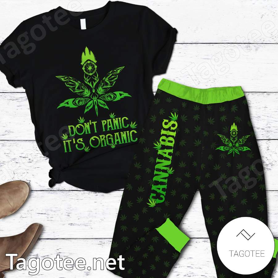 Dont Panic Its Organic Weed Pajamas Set