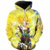 Dragon Ball Cosplay Vegeta Goku Anime All Over Print ZipUp Hoodie For Men 0