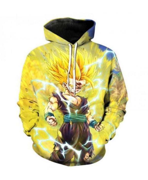 Dragon Ball Cosplay Vegeta Goku Anime All Over Print ZipUp Hoodie For Men 0