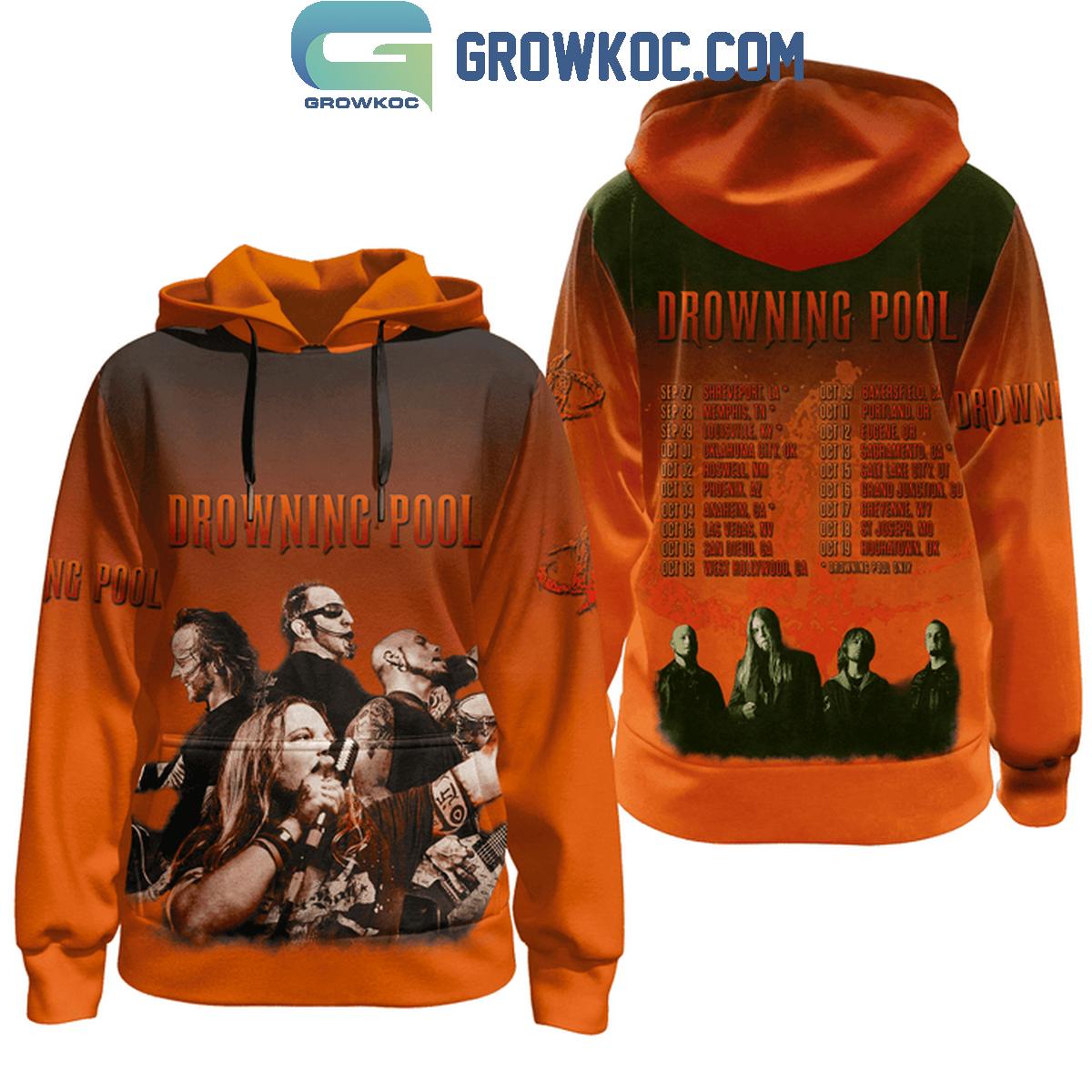 Drowning Pool 2024 Tours Schedule Hoodie T Shirt 1 Tu24D