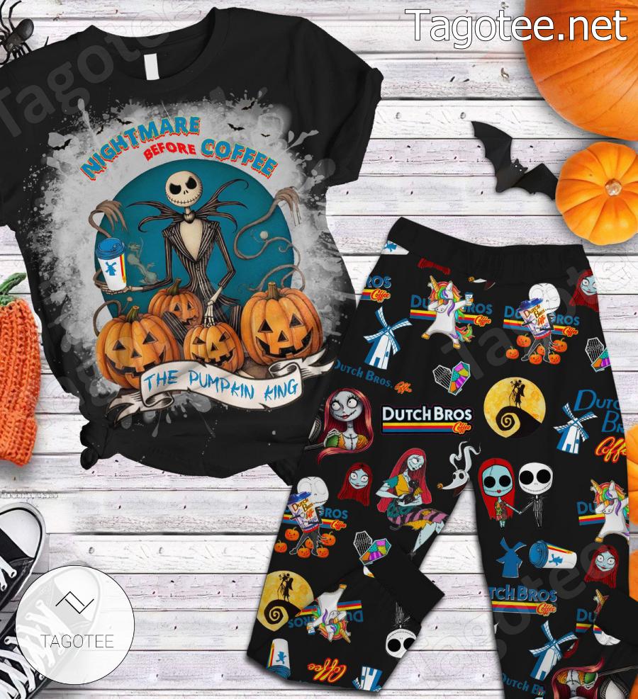 Dutch Bros Nightmare Before Coffee The Pumpkin King Pajamas Set