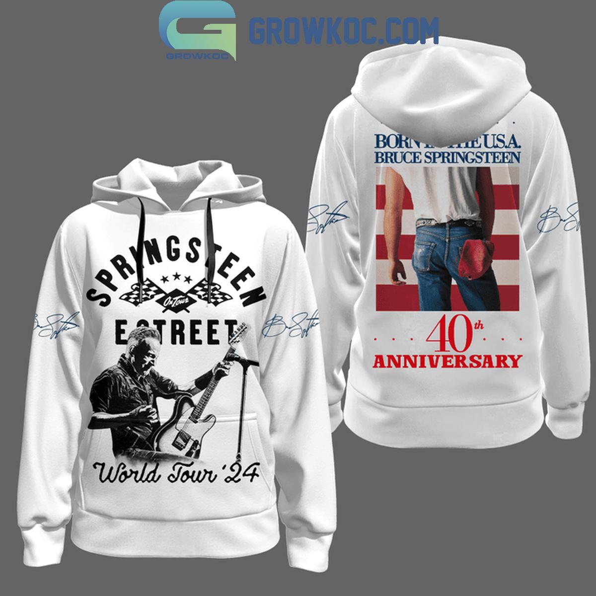 E Street Band And Bruce Springsteen 40th Anniversary Hoodie T Shirt 1 vzpRI