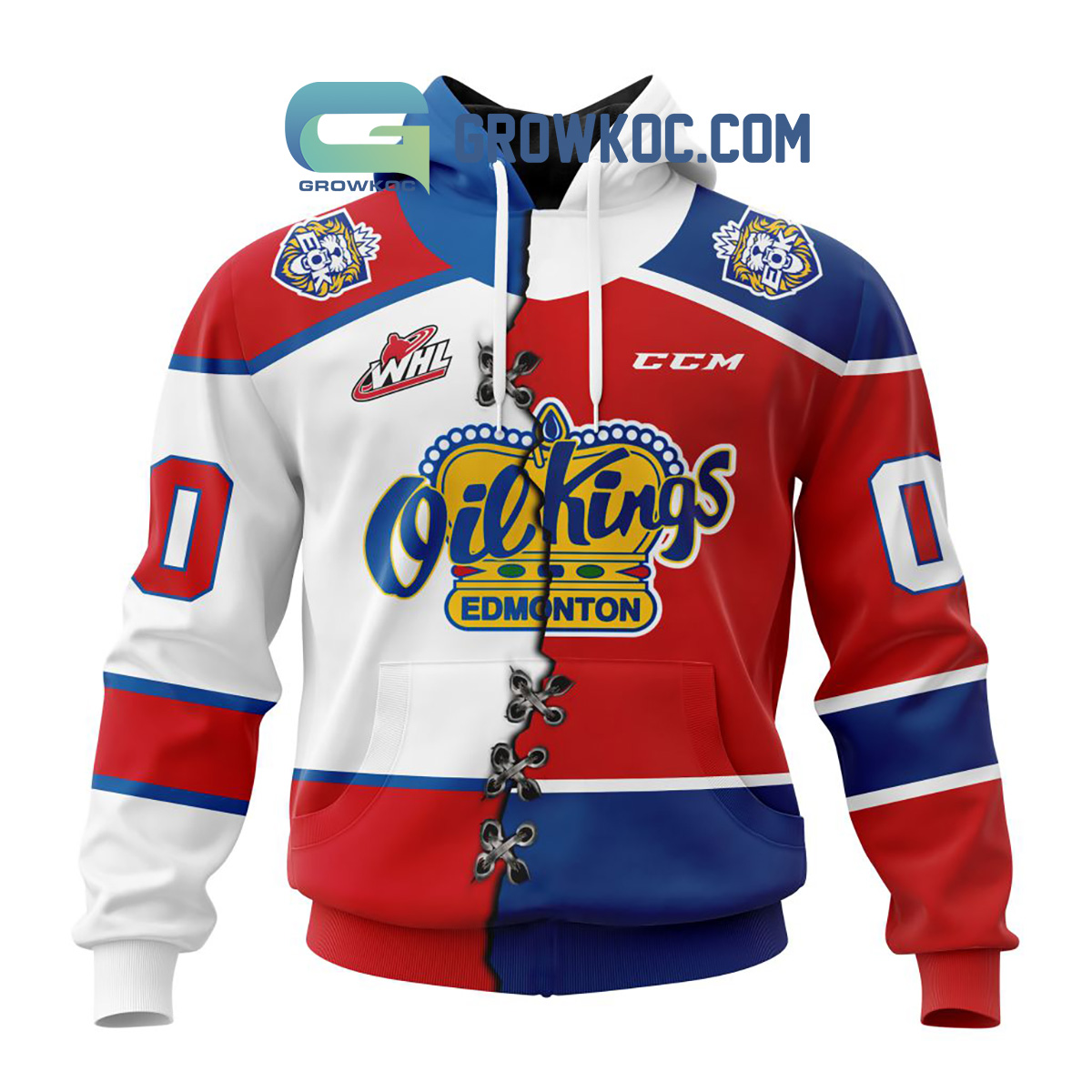 Edmonton Oil Kings Mix Home And Away Jersey Personalized Hoodie Shirts2B1 FB9VE