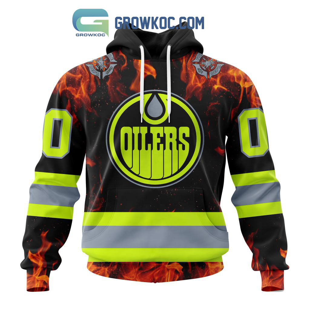 Edmonton Oilers Honoring Firefighters Hoodie Shirts2B1 LIc8k